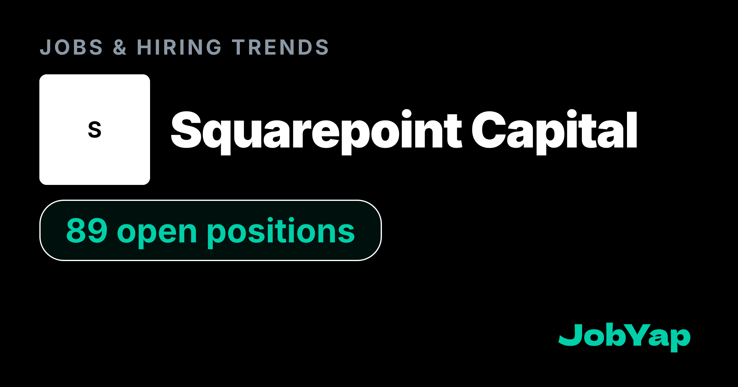 Squarepoint Capital Jobs: 89 Open Positions & Hiring Trends | JobYap